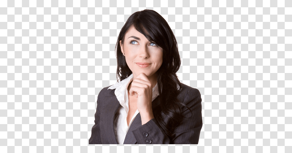 Thinking Woman, Person, Face, Female, Sleeve Transparent Png