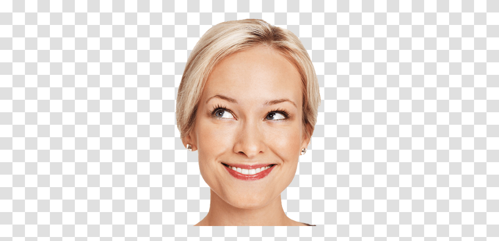 Thinking Woman, Person, Face, Head, Smile Transparent Png
