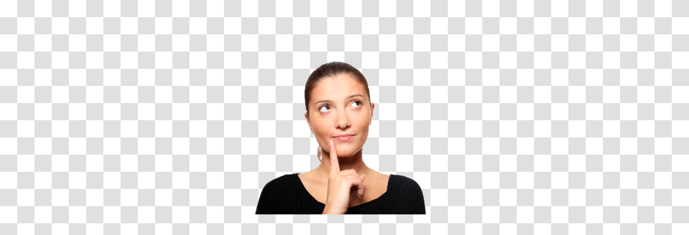 Thinking Woman, Person, Face, Human, Female Transparent Png