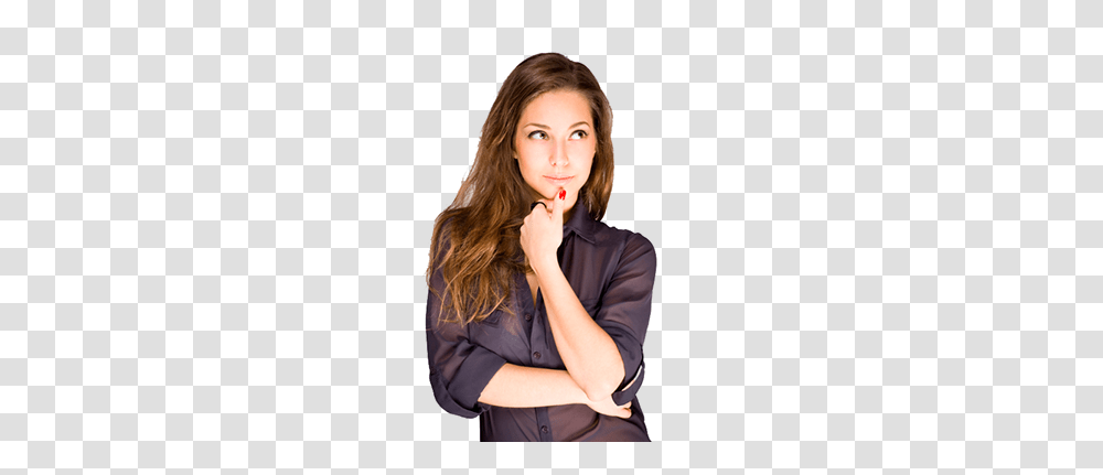 Thinking Woman, Person, Female, Face Transparent Png