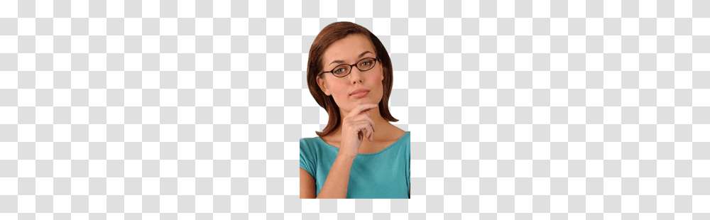 Thinking Woman, Person, Jaw, Face, Head Transparent Png