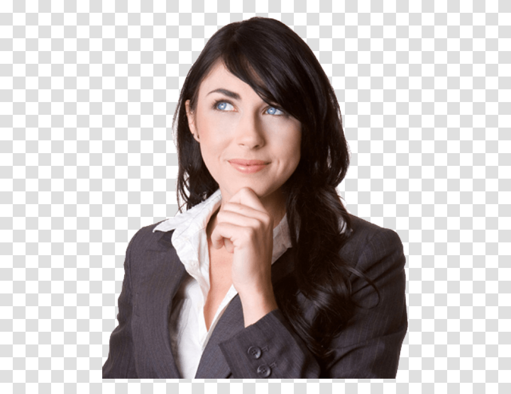 Thinking Woman Woman Thinking, Face, Person, Female, Clothing Transparent Png