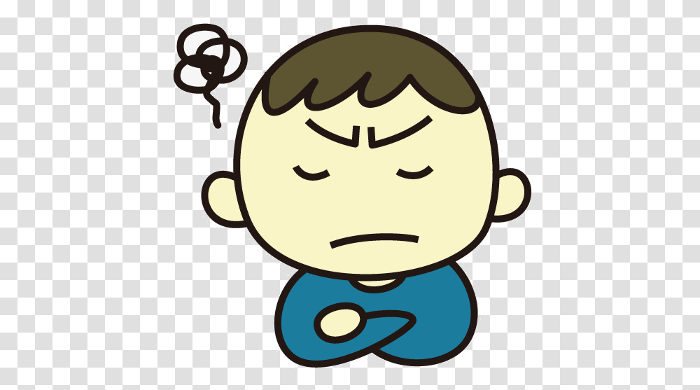 Thinking X Cartoon Boy Think Image And Clipart Suy Ngh Hot Hnh, Plant, Face, Tie, Accessories Transparent Png