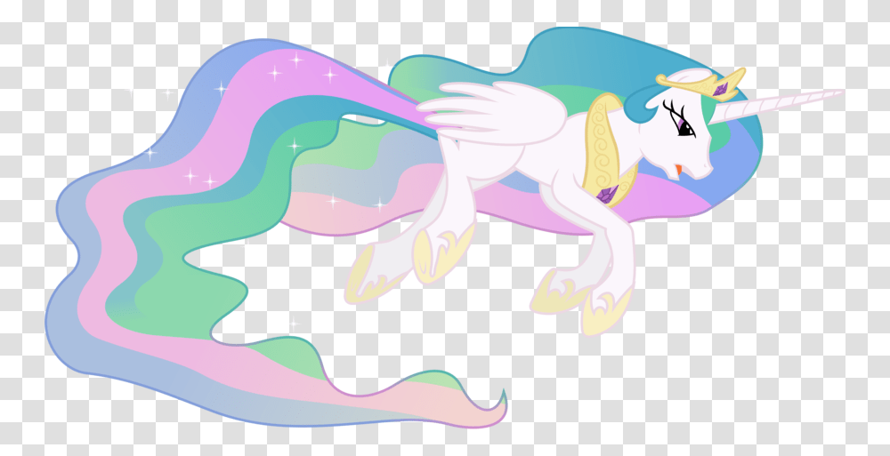 Thinks It's Time To Head To Bed Mlp Celestia On The Ground, Wildlife, Animal, Amphibian, Frog Transparent Png