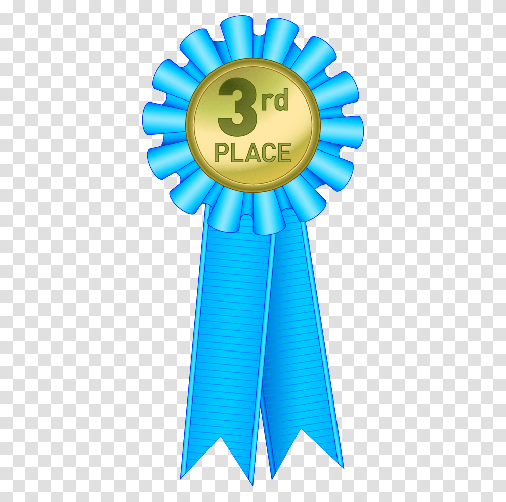 Third Place Clipart Blue Second Place Ribbon, Logo, Trademark, Badge Transparent Png