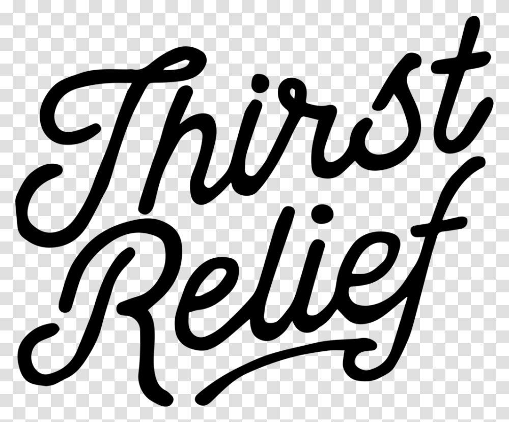 Thirst Relief Script Thirst Relief International Logo, Gray, World Of Warcraft Transparent Png