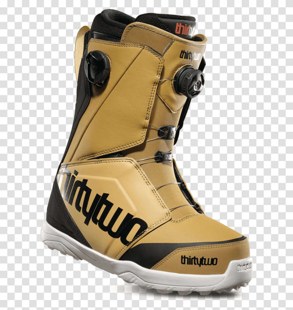 Thirtytwo Lashed Double Boa Snowboard Boots Goldblack, Apparel, Footwear, Shoe Transparent Png