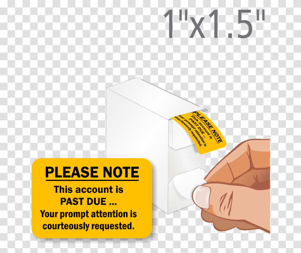 This Account Is Past Due Labels Dispenser Hand, Paper, Credit Card Transparent Png
