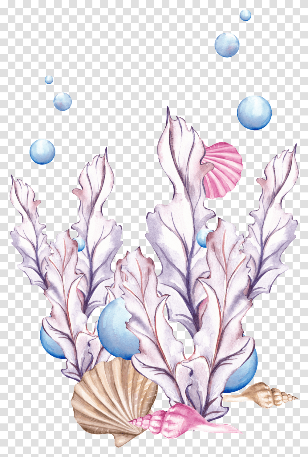 This Backgrounds Is Water And Grass Cartoon Cartoon, Pattern, Graphics, Floral Design, Flower Transparent Png