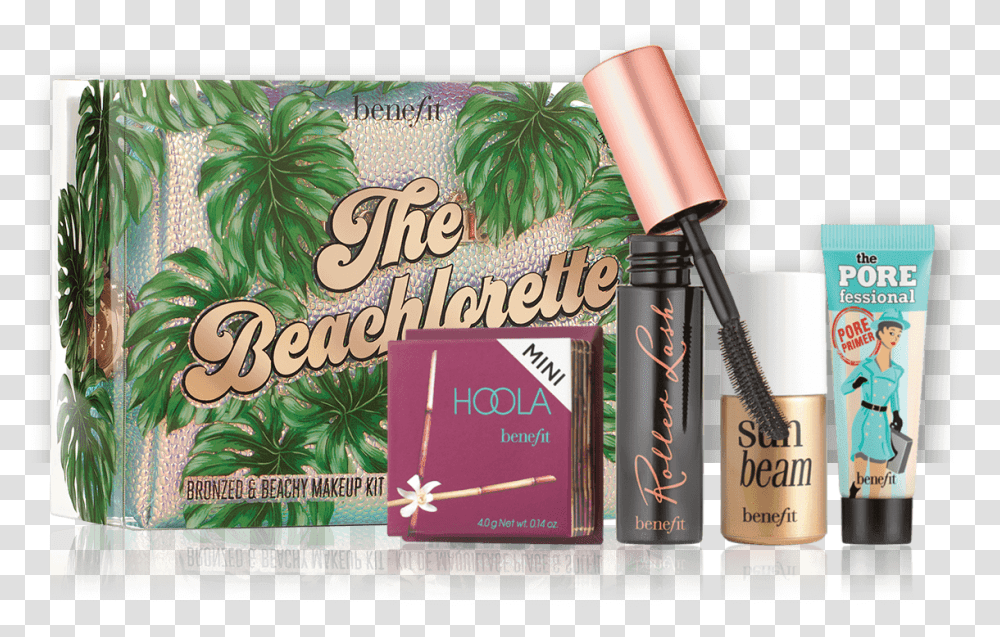 This Bestsellers Set Comes With Hoola Matte Bronzer Beachlorette Benefit Cosmetics, Person, Human, Bottle, Mascara Transparent Png