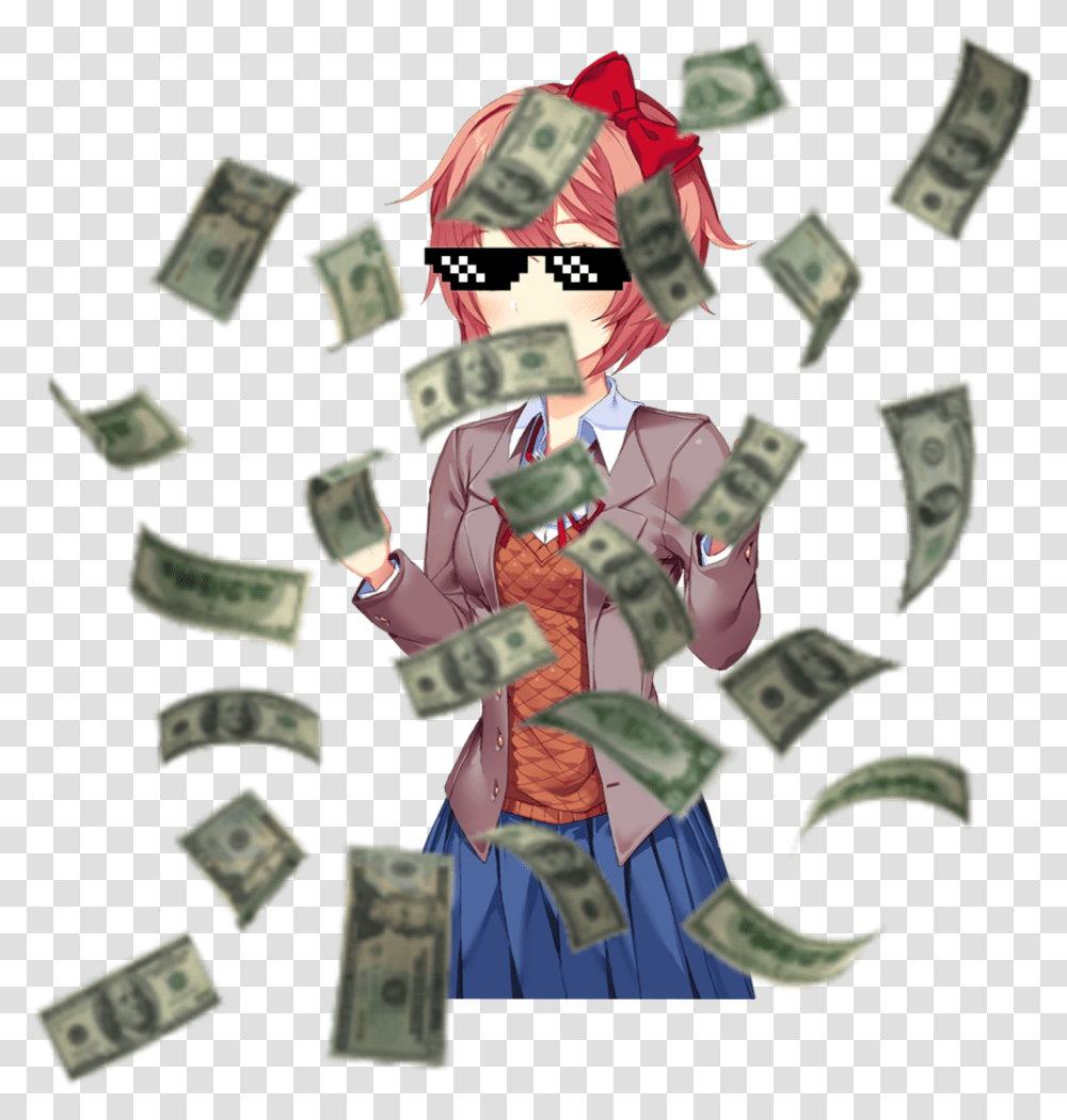 This Cringe Money Rain Gif, Person, Human, Sweets, Food Transparent Png