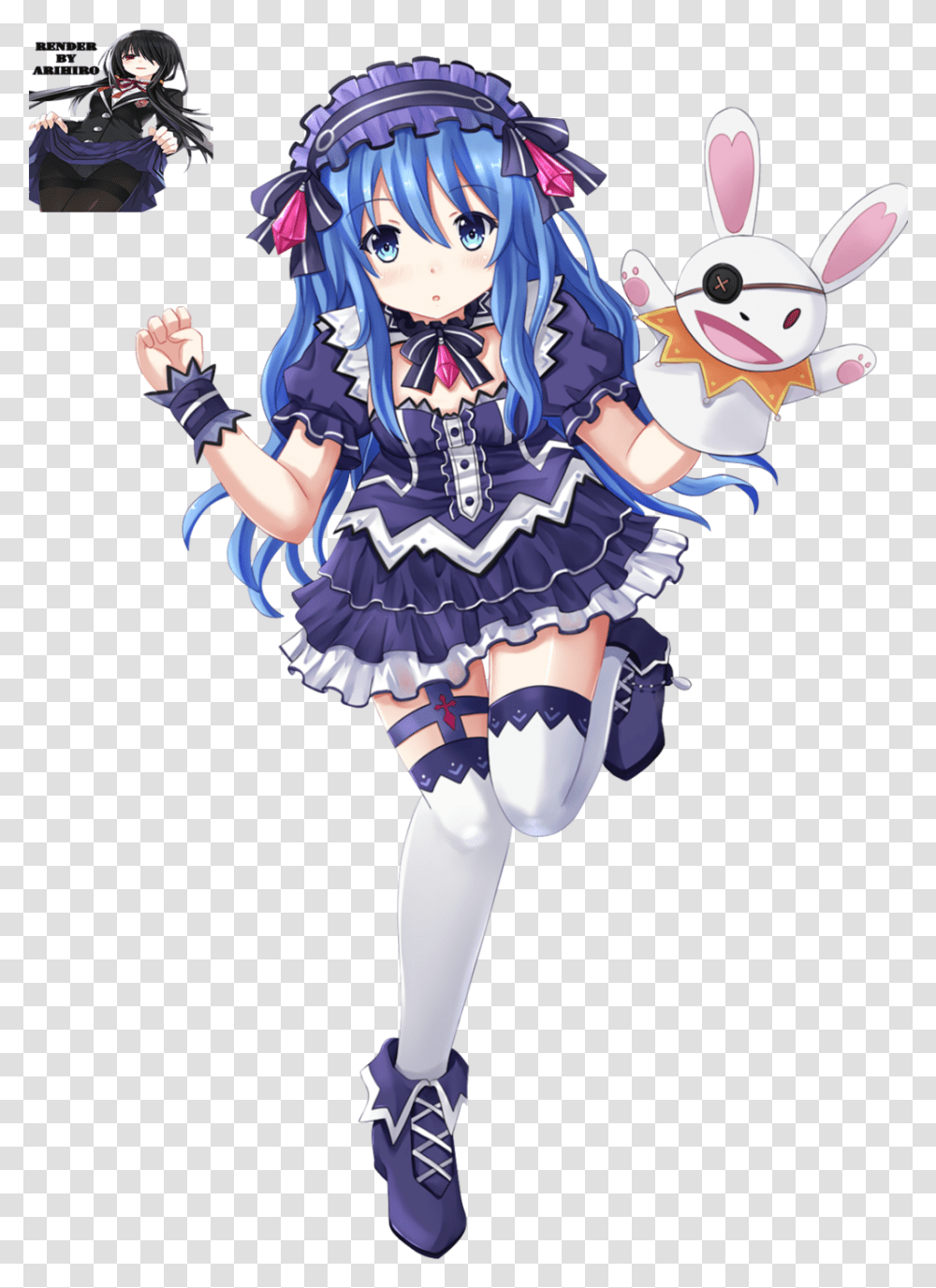 This Cute Lil Lolis Name Is Yoshino Yoshino Is Checks Yoshino Date A Live Banner, Manga, Comics, Book, Person Transparent Png