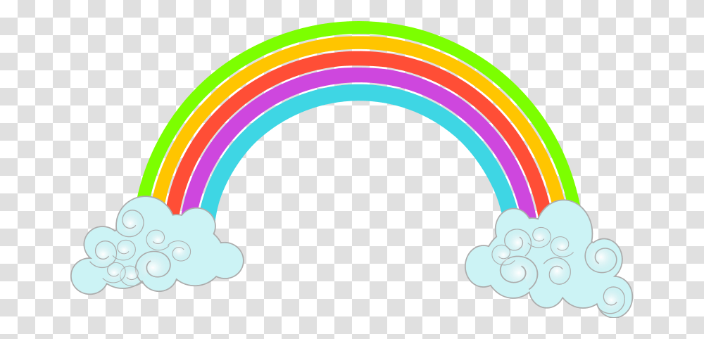 This Cute Rainbow With Clouds Clip Art Is, Toy, Frisbee, Hula, Light Transparent Png