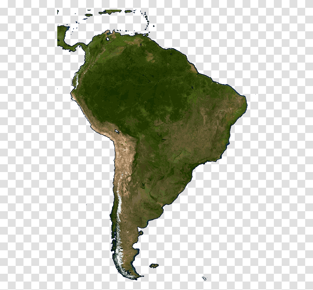 This Example Makes A Satellite Jpg Photo Of South America Map, Land, Outdoors, Nature, Shoreline Transparent Png