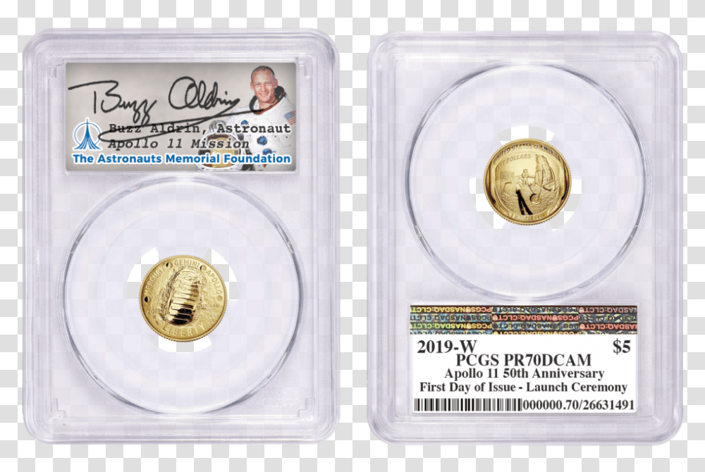 This First Day Issue Proof 5 Dollar Gold Coin Is Silver, Person, Human, Logo Transparent Png