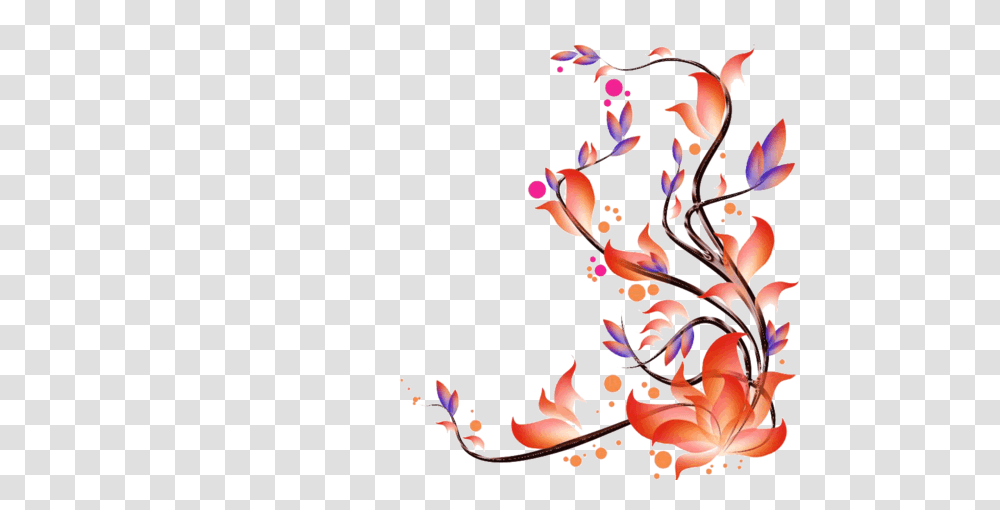 This Flower Border Includes Several Brightly Colored Flowers, Floral Design, Pattern Transparent Png