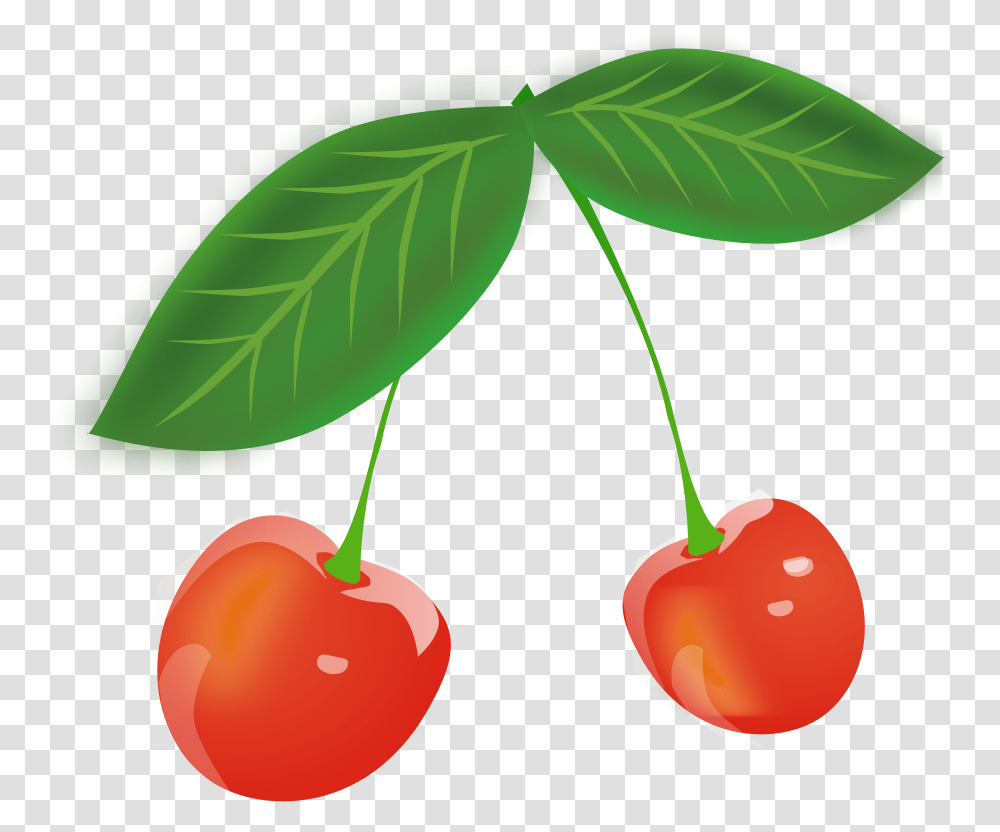 This Free Clip Arts Design Of Cherry Cherry Leaf Clipart, Plant, Fruit, Food Transparent Png