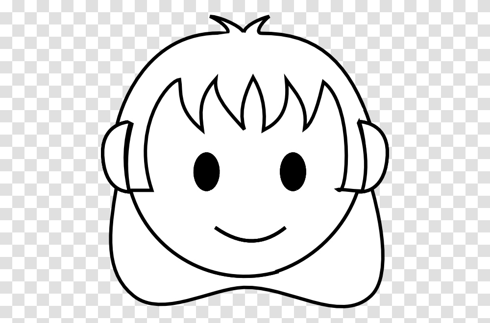 This Free Clip Arts Design Of Girl Face Happy Bw Girl Face Happy Clipart, Stencil, Halloween, Drawing Transparent Png