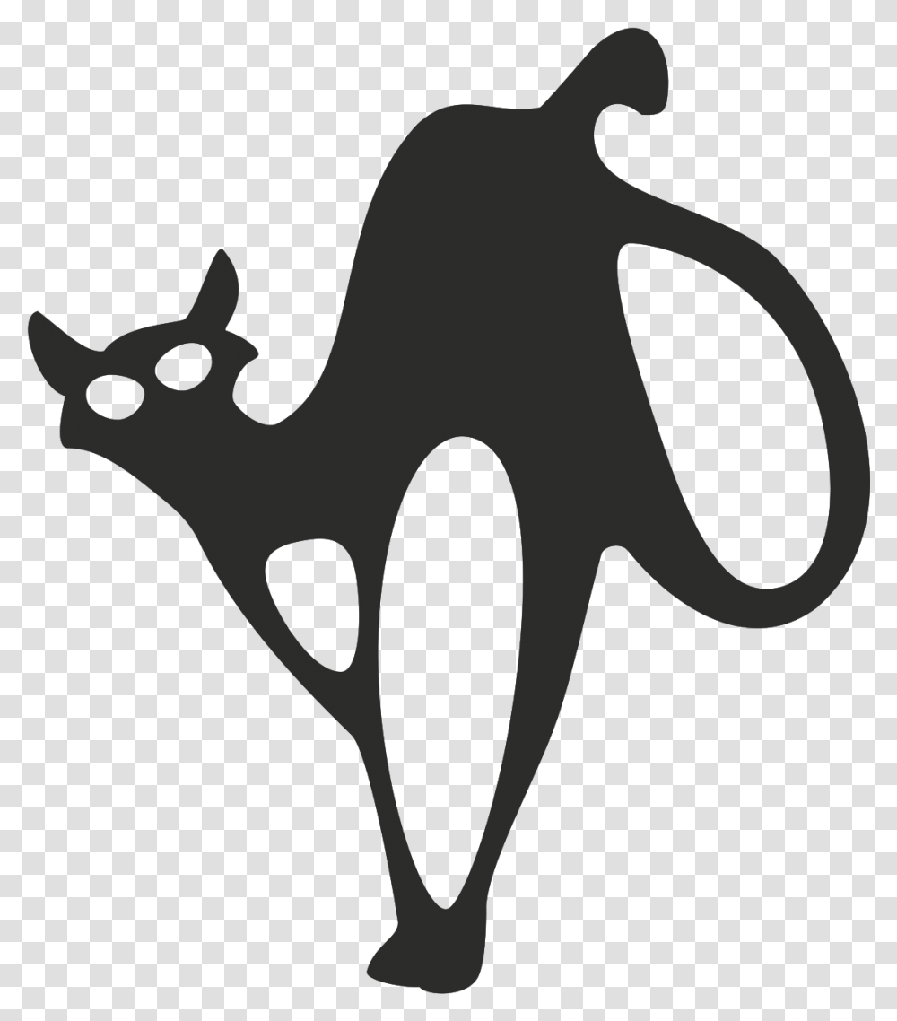 This Free Clipart Design Of Black Cat Black Cat, Mammal, Animal, Stencil, Silhouette Transparent Png