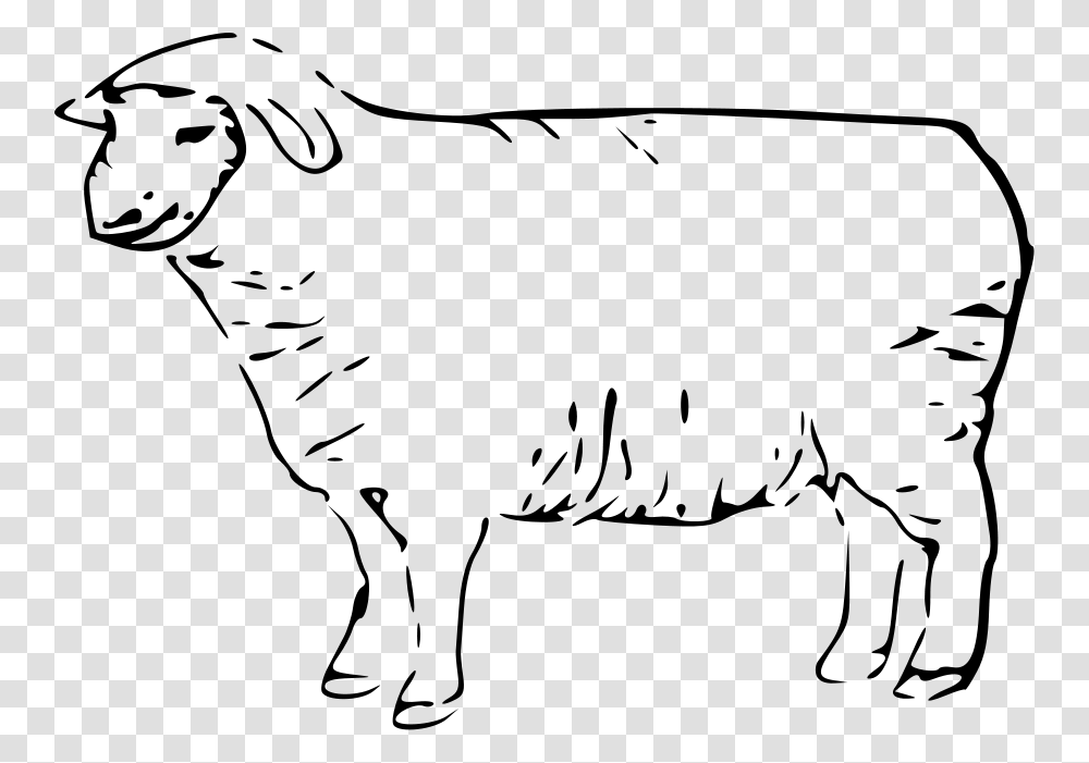 This Free Clipart Design Of Sheep Clipart Has Clip Art Sheep Black And White, Gray, World Of Warcraft Transparent Png