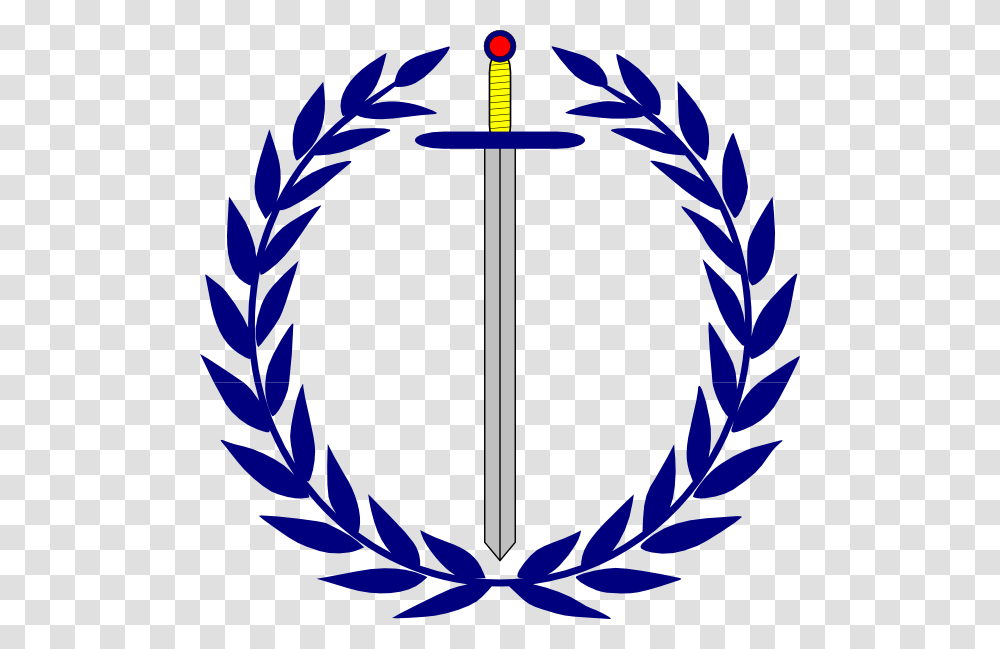This Free Clipart Design Of Sword Clipart Has Olive Branch Vector, Emblem, Weapon, Weaponry Transparent Png