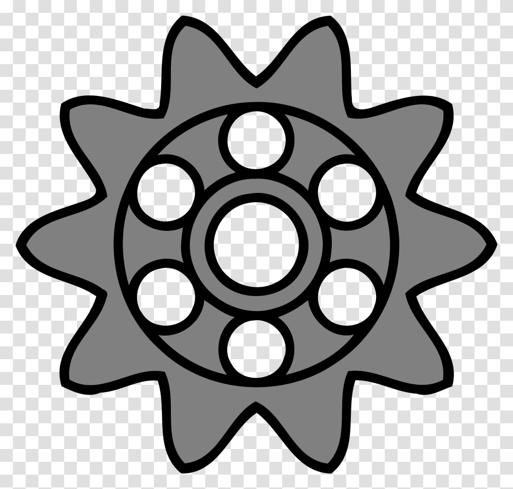 This Free Icons Design Of 10 Tooth Gear With Circular 10 Tooth Gear, Machine, Wheel, Stencil, Painting Transparent Png