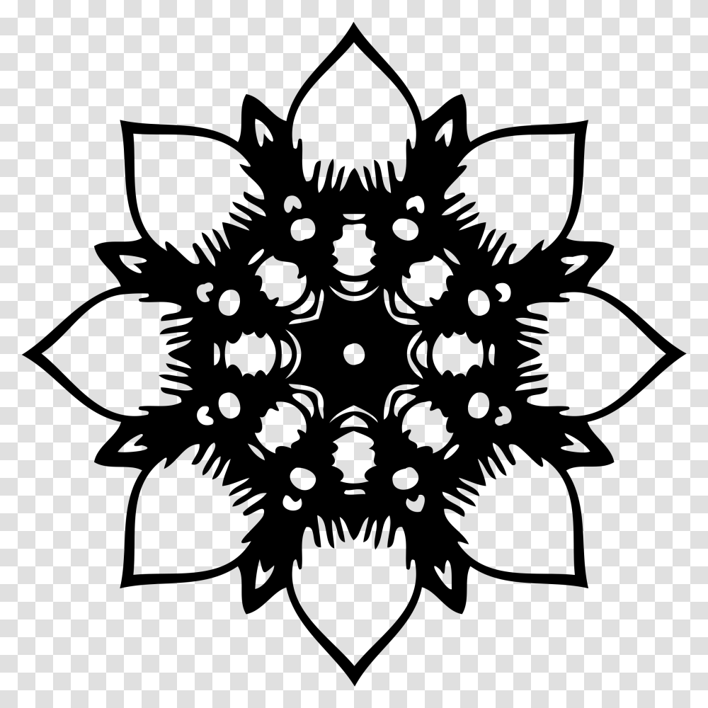 This Free Icons Design Of Abstract Flower 5 Papel Picado Banner Cut Out, Gray, World Of Warcraft Transparent Png