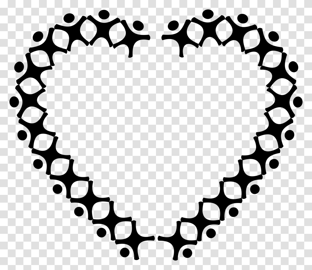 This Free Icons Design Of Abstract People Heart Heart With People, Gray Transparent Png