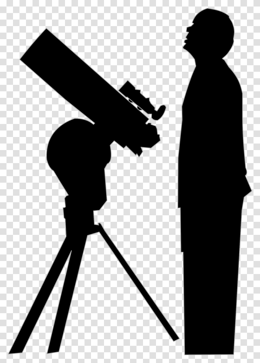 This Free Icons Design Of Amateur Astronomer Astronomy Black And White, Bow, Telescope, Tripod Transparent Png
