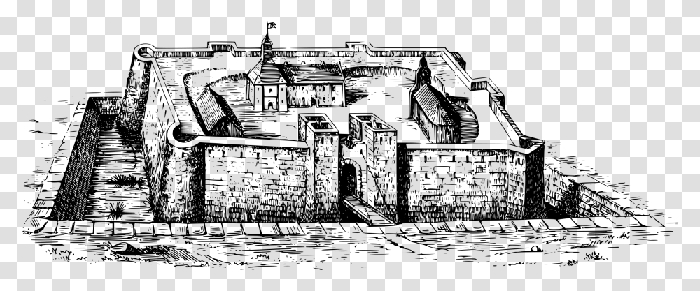 This Free Icons Design Of Castle Fort Clipart Black And White, Gray, World Of Warcraft Transparent Png