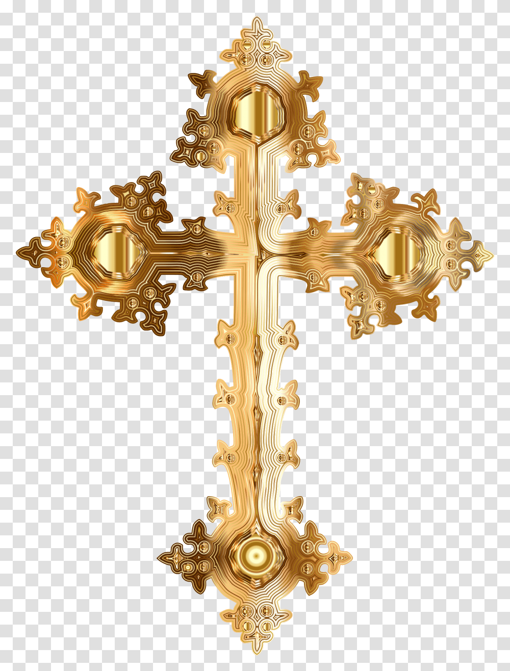 This Free Icons Design Of Golden Background Cross, Symbol, Crucifix Transparent Png