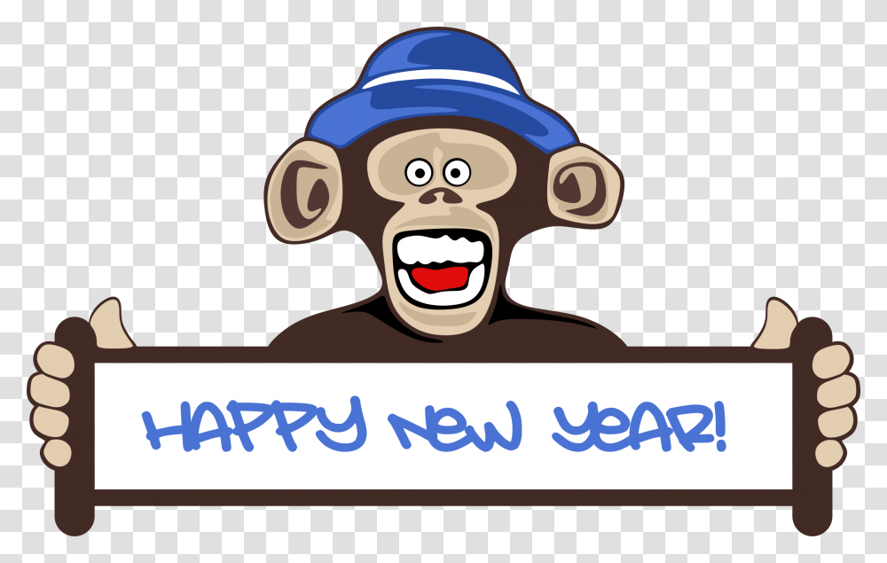 This Free Icons Design Of Happy New Year Monkey Monkey New Year 2019, Teeth, Mouth, Logo Transparent Png
