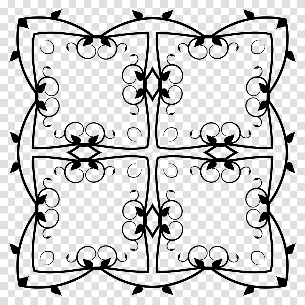 This Free Icons Design Of Line Art Flourish Banner Chest Of Drawers, Gray, World Of Warcraft Transparent Png
