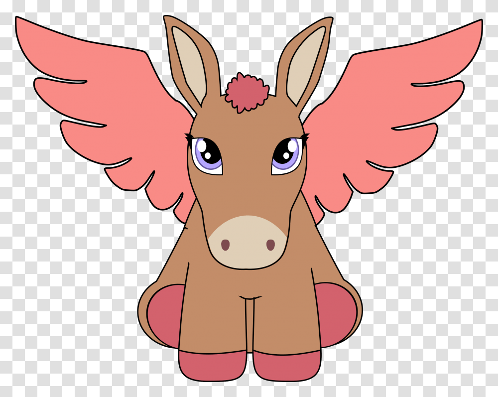 This Free Icons Design Of Pegasus Donkey Donkey Smiley Clipart, Deer, Wildlife, Mammal, Animal Transparent Png