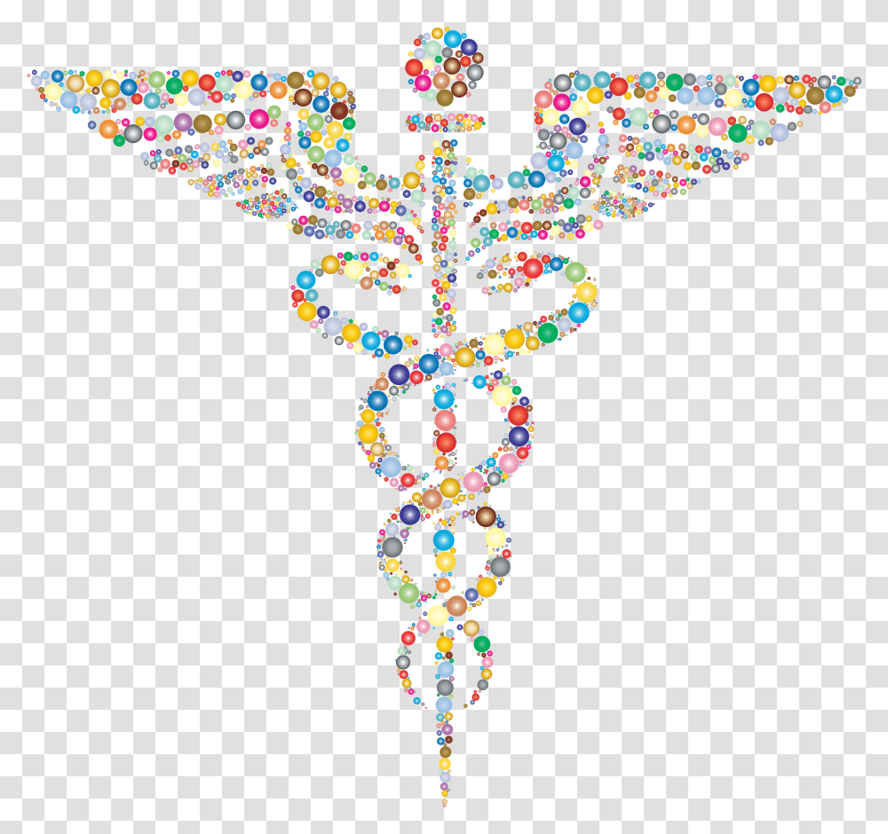 This Free Icons Design Of Prismatic Caduceus Circles Doctor Snake Logo, Crystal, Snowflake, Trademark Transparent Png