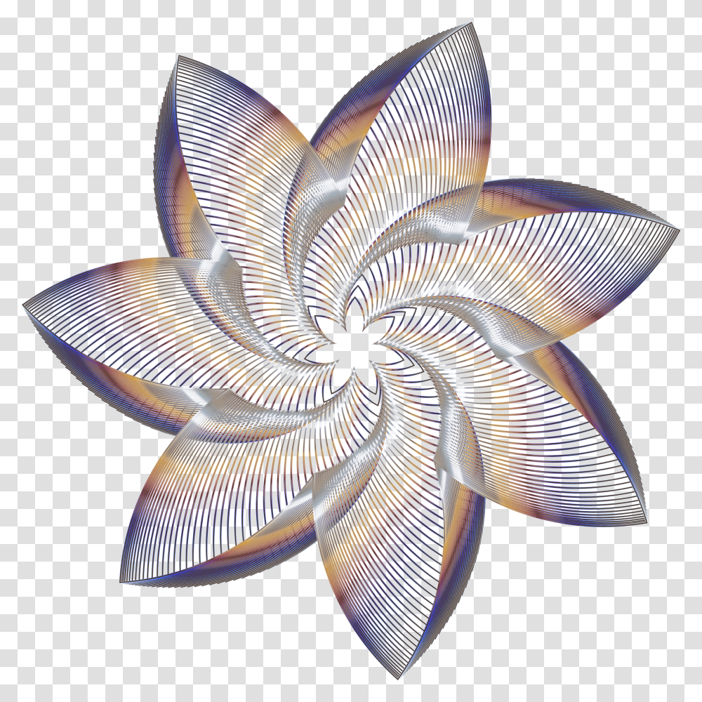 This Free Icons Design Of Prismatic Flower Line Clip Art, Ornament, Pattern, Fractal Transparent Png