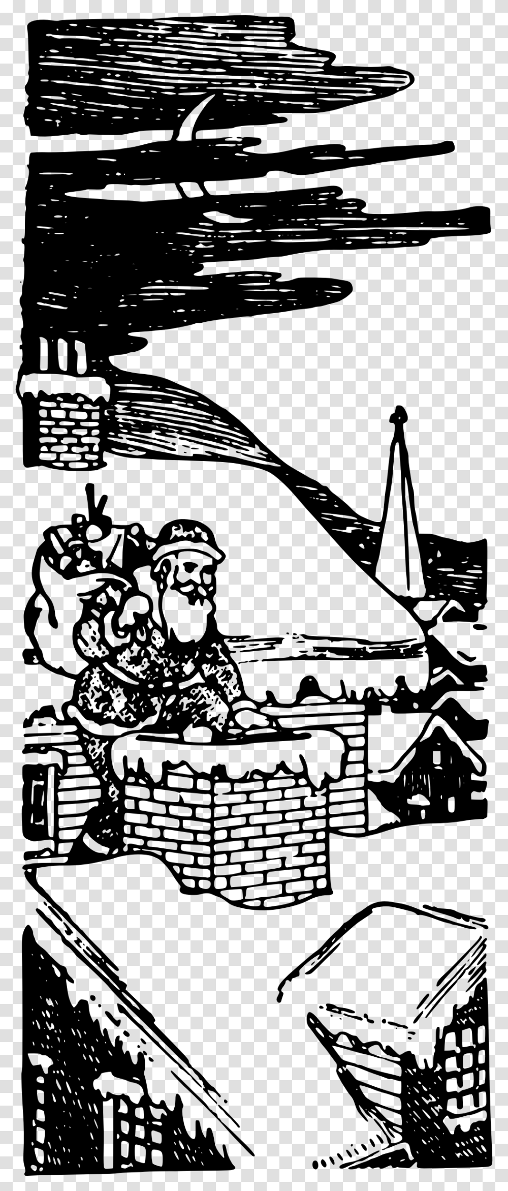 This Free Icons Design Of Santa And Chimney Cartoon, Gray, World Of Warcraft Transparent Png