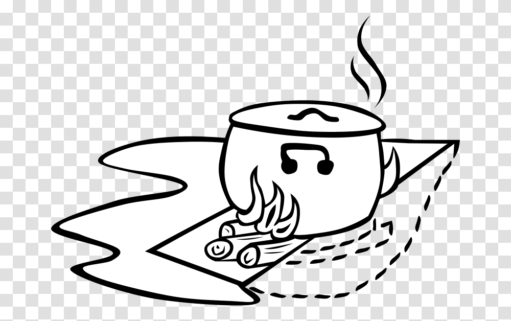 This Graphics Is Bonfire Cooking Crane About Bushcraft Cooking Clip Art, Coffee Cup, Stencil Transparent Png