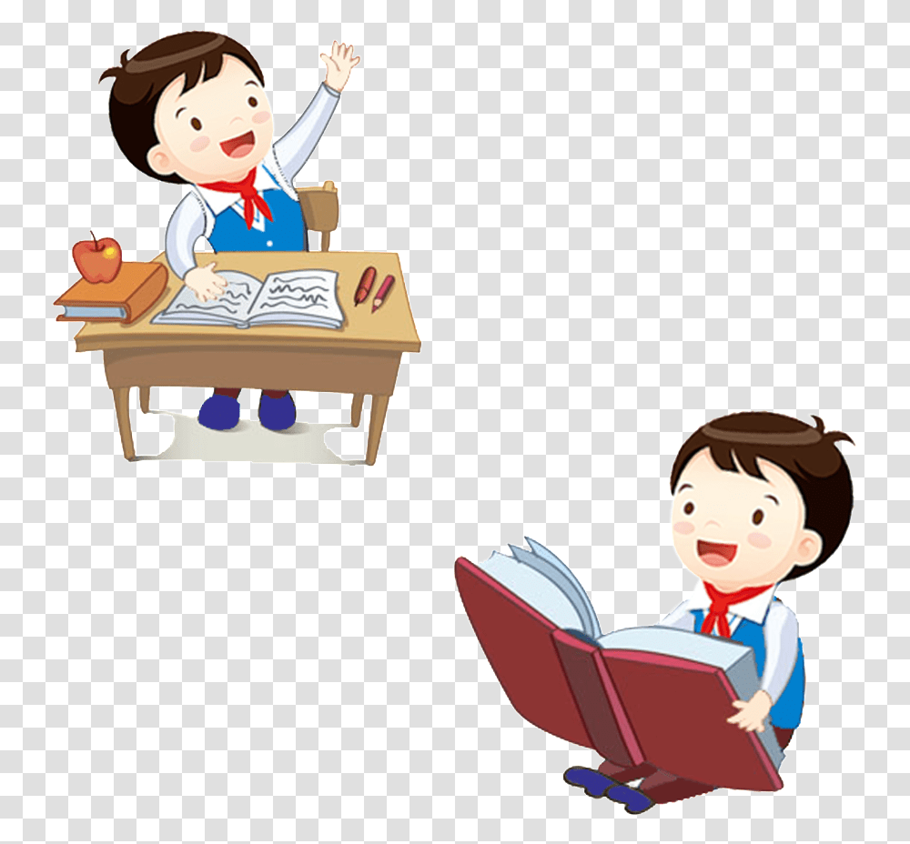 This Graphics Is Cartoon Student Character Elements, Reading, Person, Human, Teacher Transparent Png