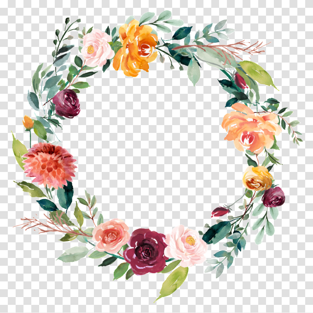 This Graphics Is Garland Vector About Watercolorflowers Watercolor Flower Frame, Floral Design, Pattern, Plant Transparent Png