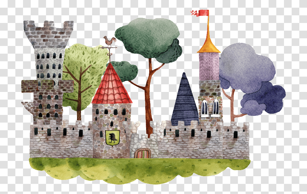 This Graphics Is Hand Painted Castle, Tree, Plant, Outdoors, Nature Transparent Png