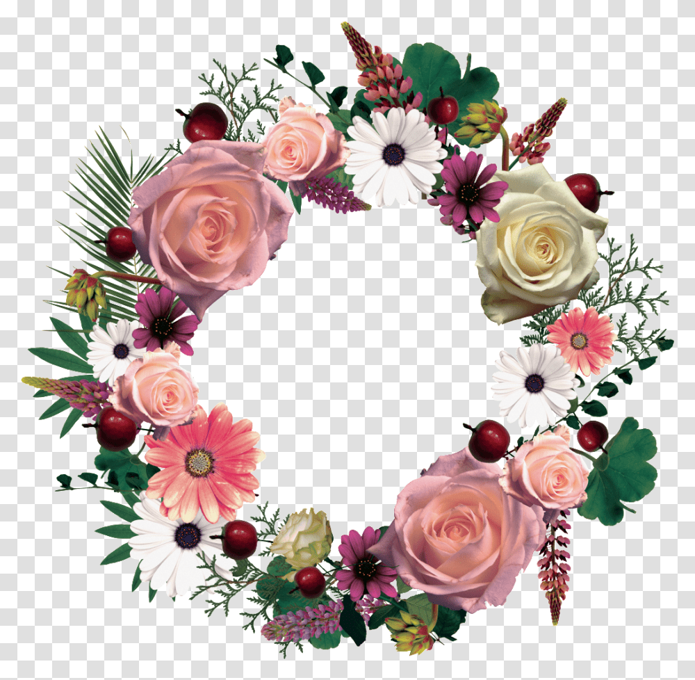 This Graphics Is Hand Painted Flower Garland Portable Network Graphics, Wreath, Wedding Cake, Dessert, Food Transparent Png