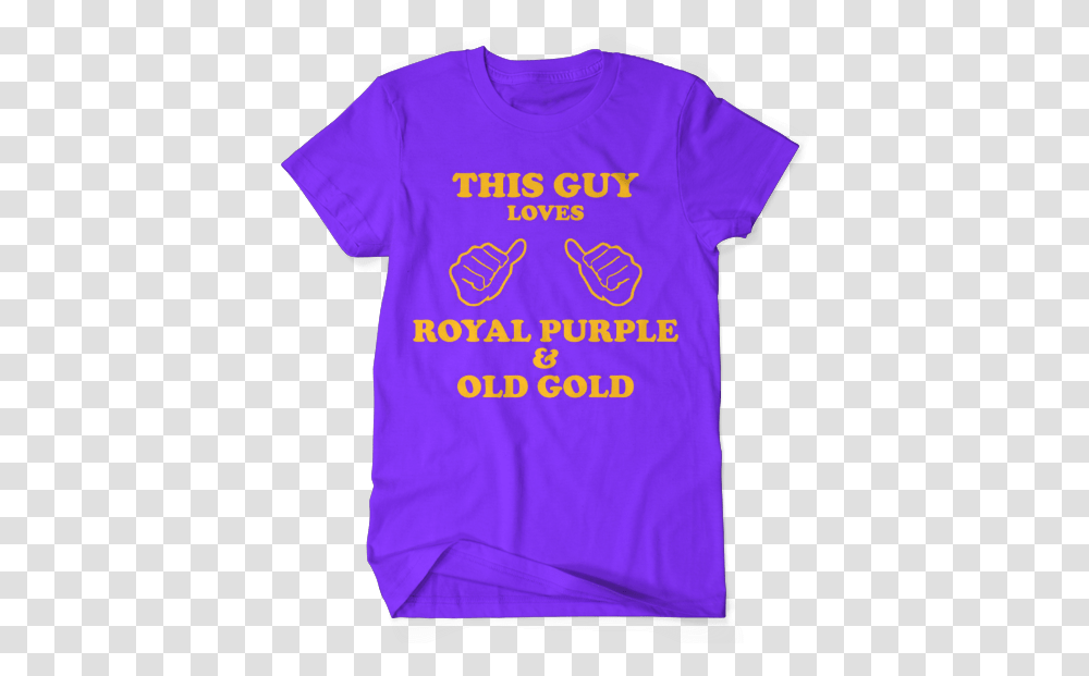 This Guy Loves Royal Purple Amp Old Gold T Shirt, Apparel, T-Shirt, Sleeve Transparent Png