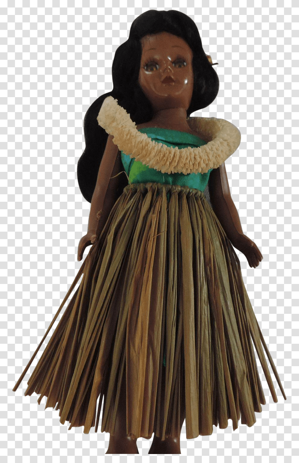 This Hula Girl Hard Plastic Is 7 12 Tall With Black Girl, Apparel, Toy, Doll Transparent Png