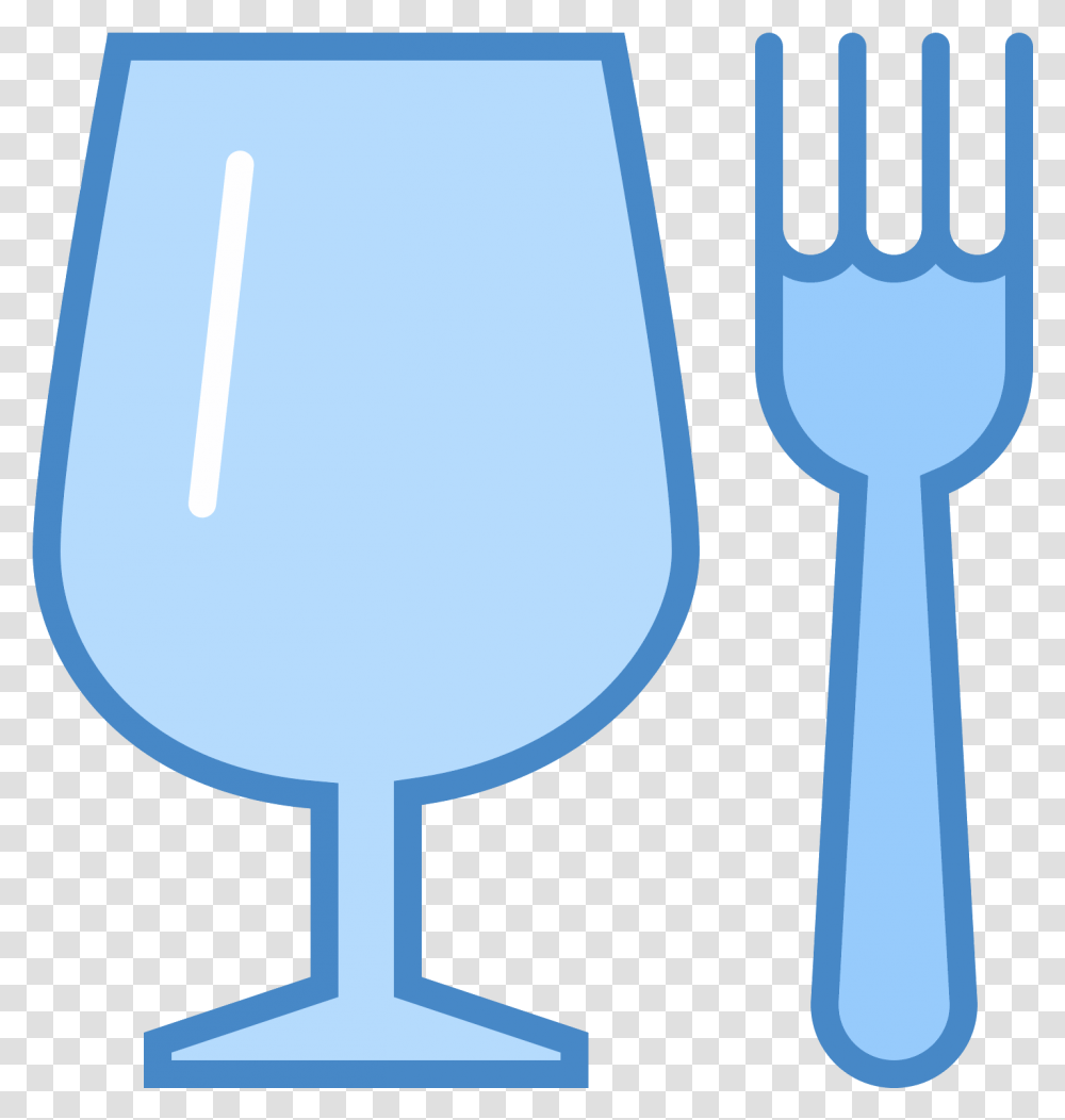 This Icon Contains A Glass And A Fork Food, Cutlery, Goblet Transparent Png