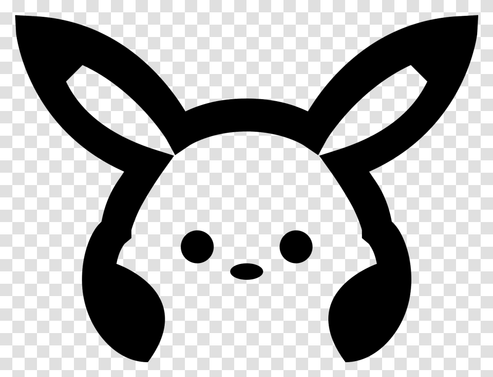 This Icon For Pokemon Is An Image Of Pikachu Pikachu Illustration Black White, Gray, World Of Warcraft Transparent Png
