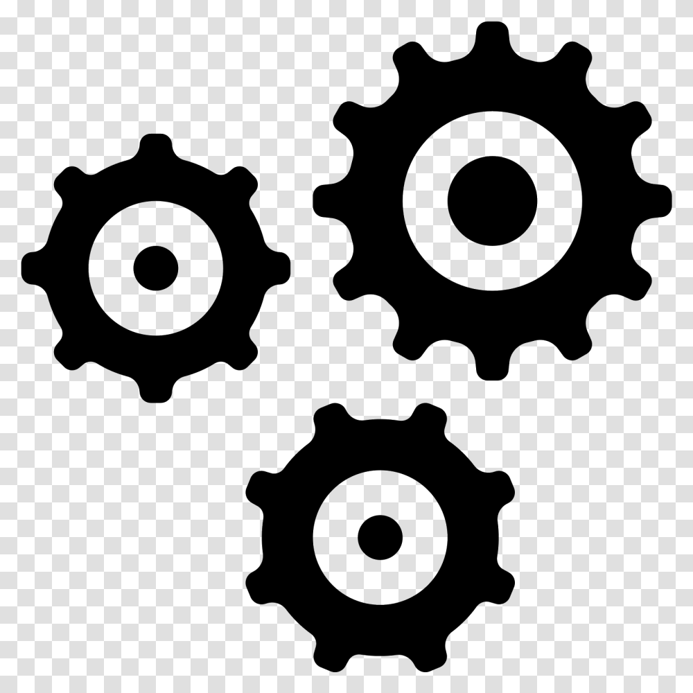 This Icon Has Three Gears In A Triangular Shape That Gear Icon, Gray, World Of Warcraft Transparent Png