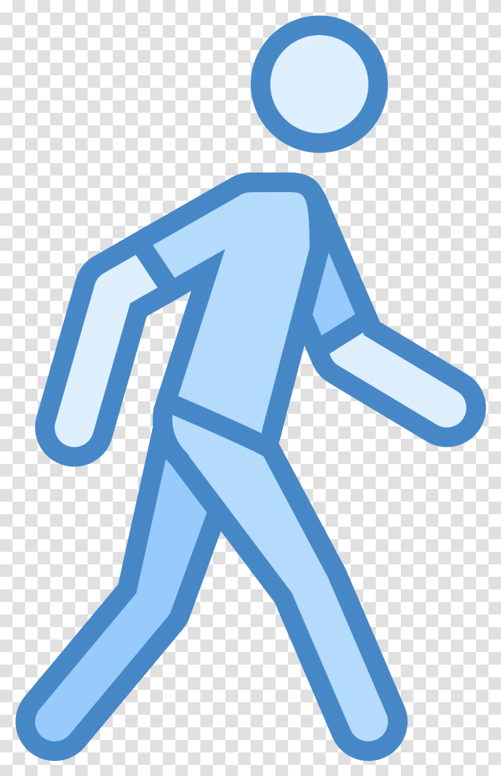 This Icon Is Like A Three Dimension Stick Person Hd Blue Walking Icon, Number, Symbol, Text, Sign Transparent Png