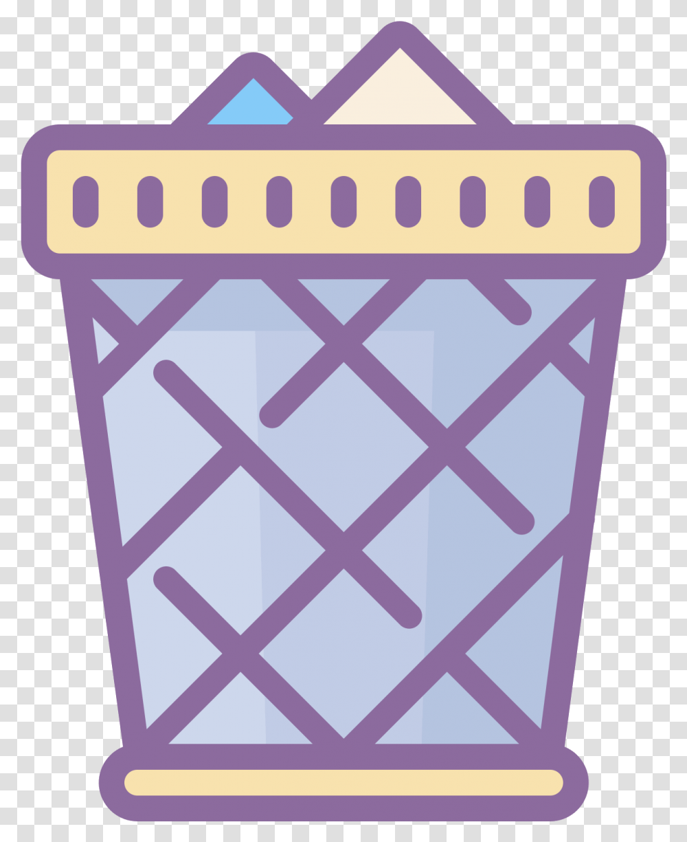 This Icon Is Meant To Represent A Full Trash Can Icon Bin Violet, Word, Sweets, Food Transparent Png