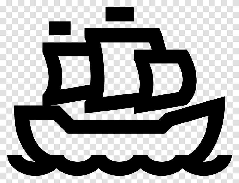 This Icon Looks Like A Sailing Ship At Sea, Gray, World Of Warcraft Transparent Png